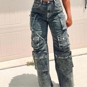 Fashion Nova Dark Wash Flare Jeans